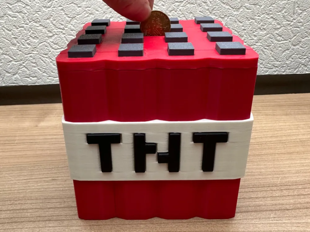 (image for) Minecraft tnt Piggy Bank storage cube treasure chest